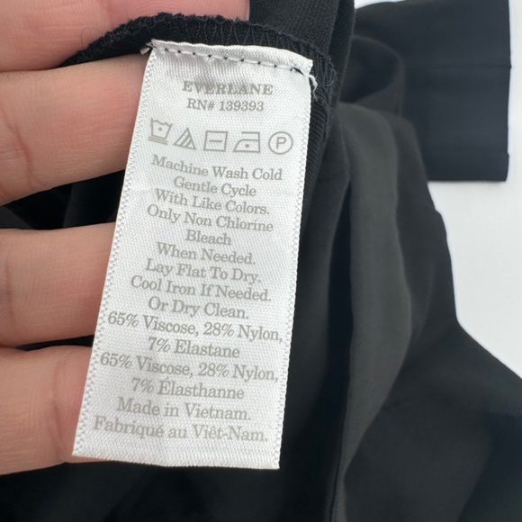 Everlane Pants Women 12 Black Skinny Stretch Zipper Mid Rise Office Career Ankle - Picture 7 of 12